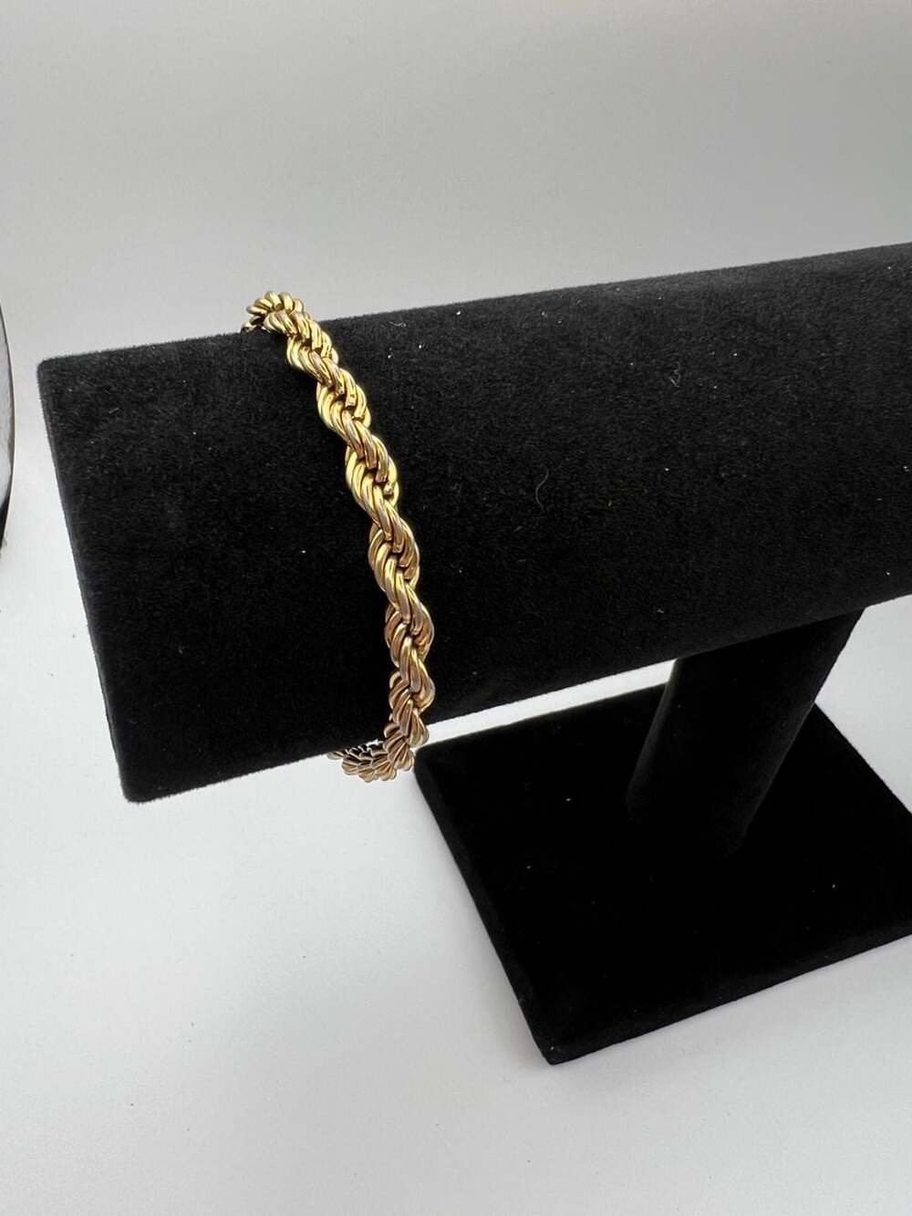 Vintage Monet Gold Tone Rope Chain Bracelet